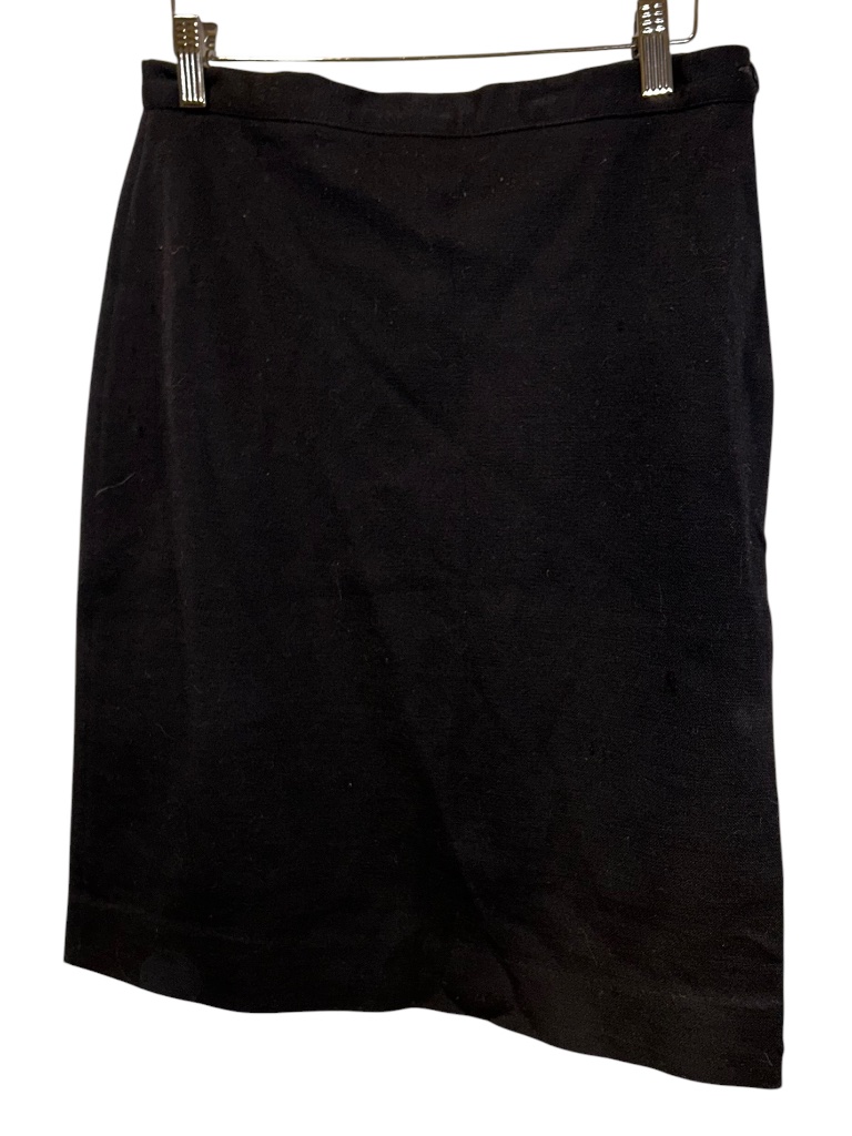 Sonia Rykiel Paris Mad France Wool Black Short Straight Skirt 29x23" M